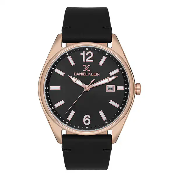 Ανδρικό ρολόι με δερμάτινο λουρί DANIEL KLEIN DK.1.13666-3 Ανδρικό ρολόι με δερμάτινο λουρί DANIEL KLEIN DK.1.13666-3