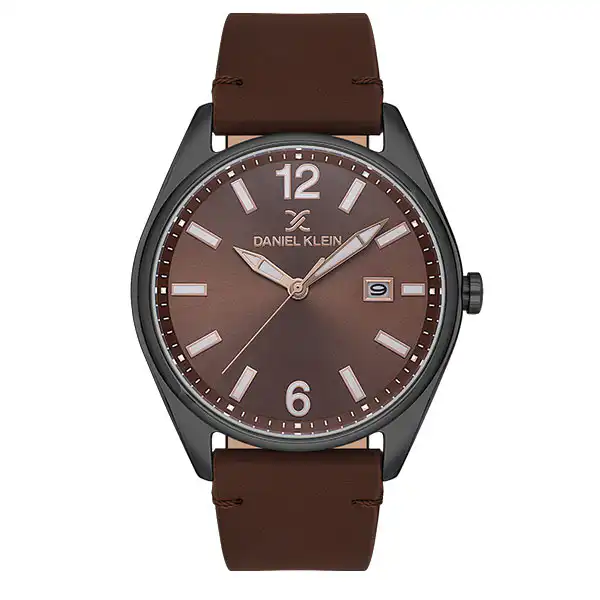 Ανδρικό ρολόι με δερμάτινο λουρί DANIEL KLEIN DK.1.13666-4 Ανδρικό ρολόι με δερμάτινο λουρί DANIEL KLEIN DK.1.13666-4