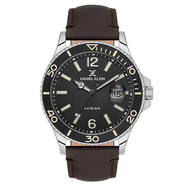 Ανδρικό ρολόι με δερμάτινο λουρί DK.1.13905-5