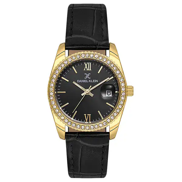 Δερμάτινο Γυναικείο Ρολόι με πέτρες Daniel Klein  DK.1.14030-2