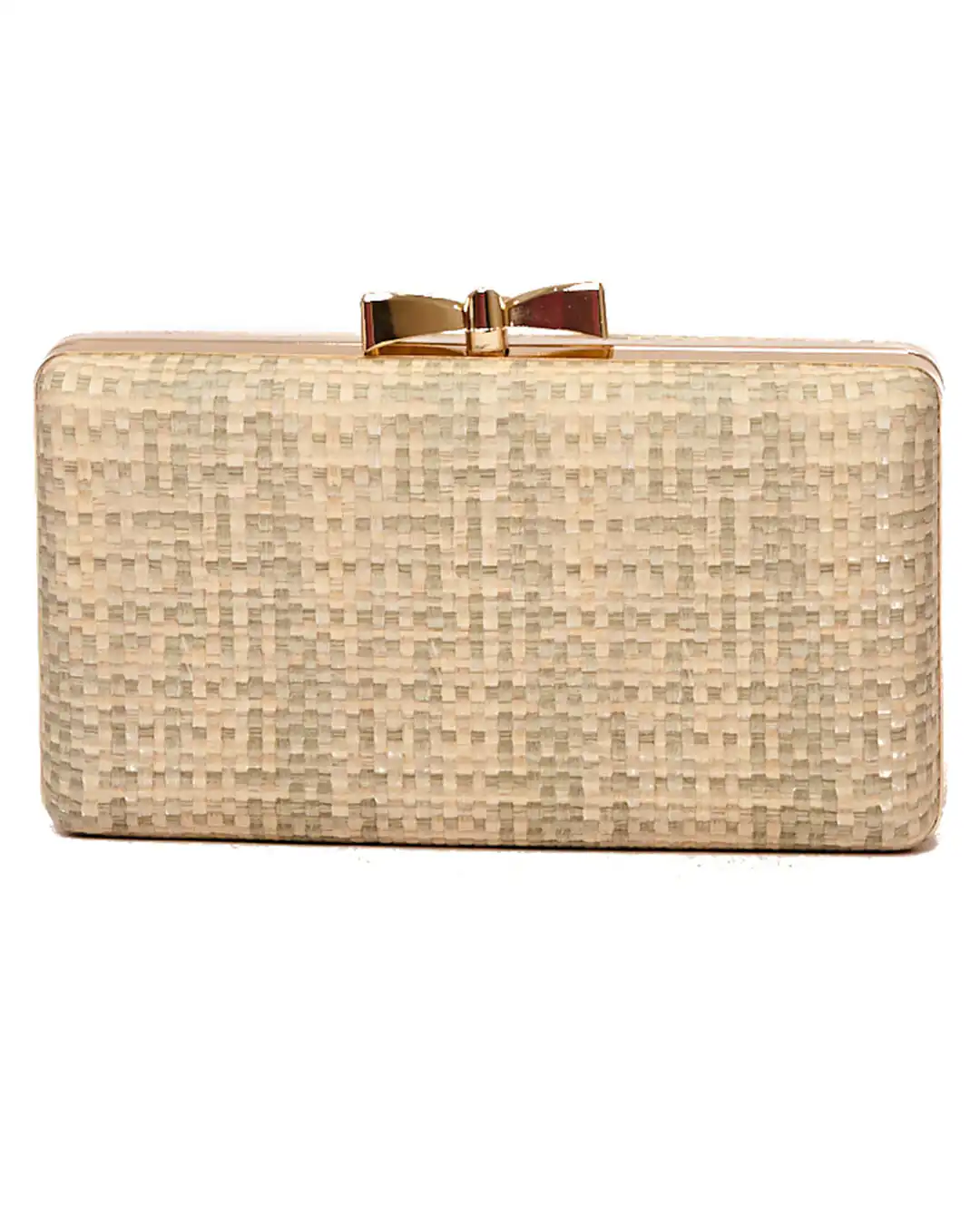 Ψάθινο τσαντάκι clutch -21892 - Μπέζ