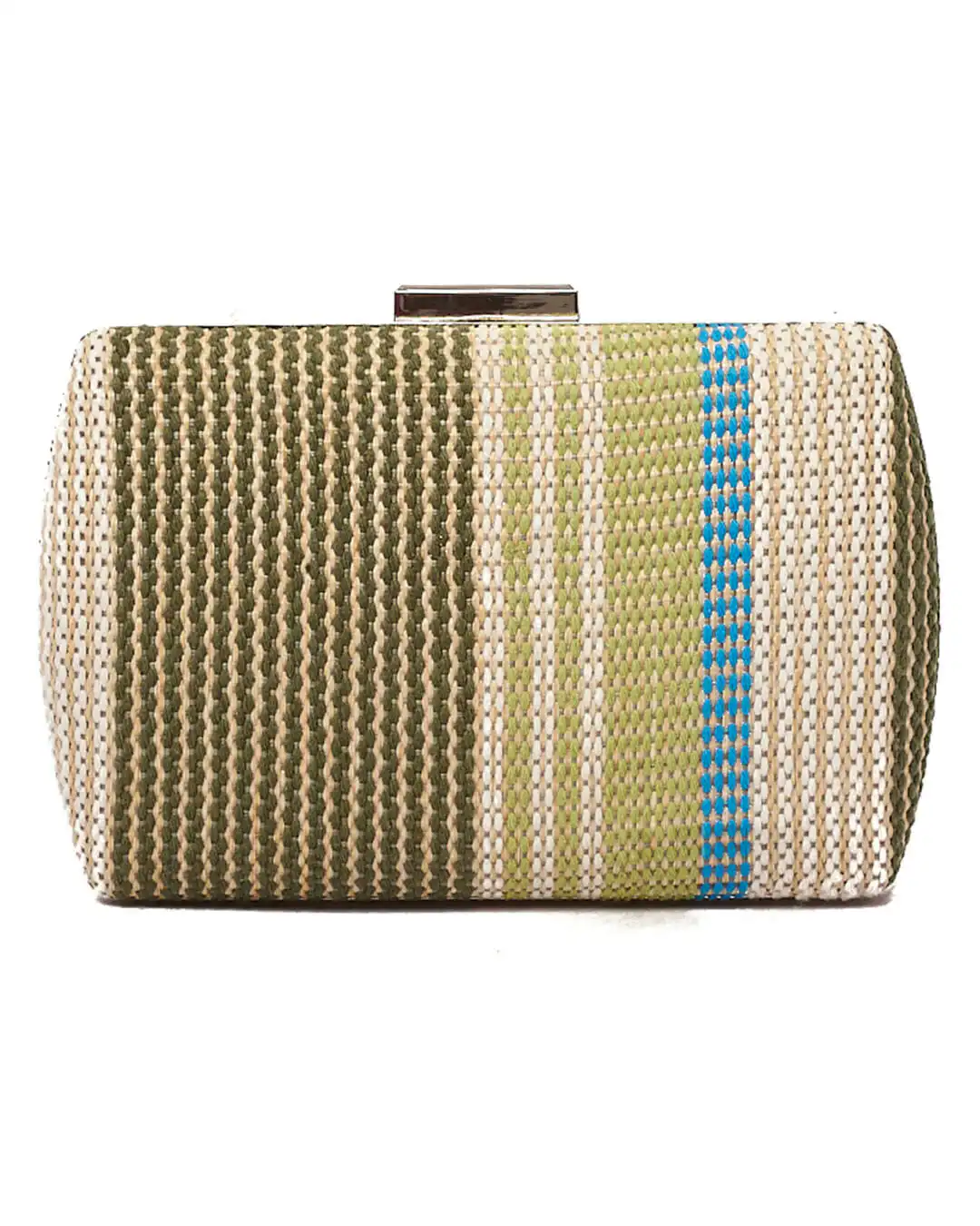 Ψάθινο τσαντάκι clutch -21897 - Πράσινο