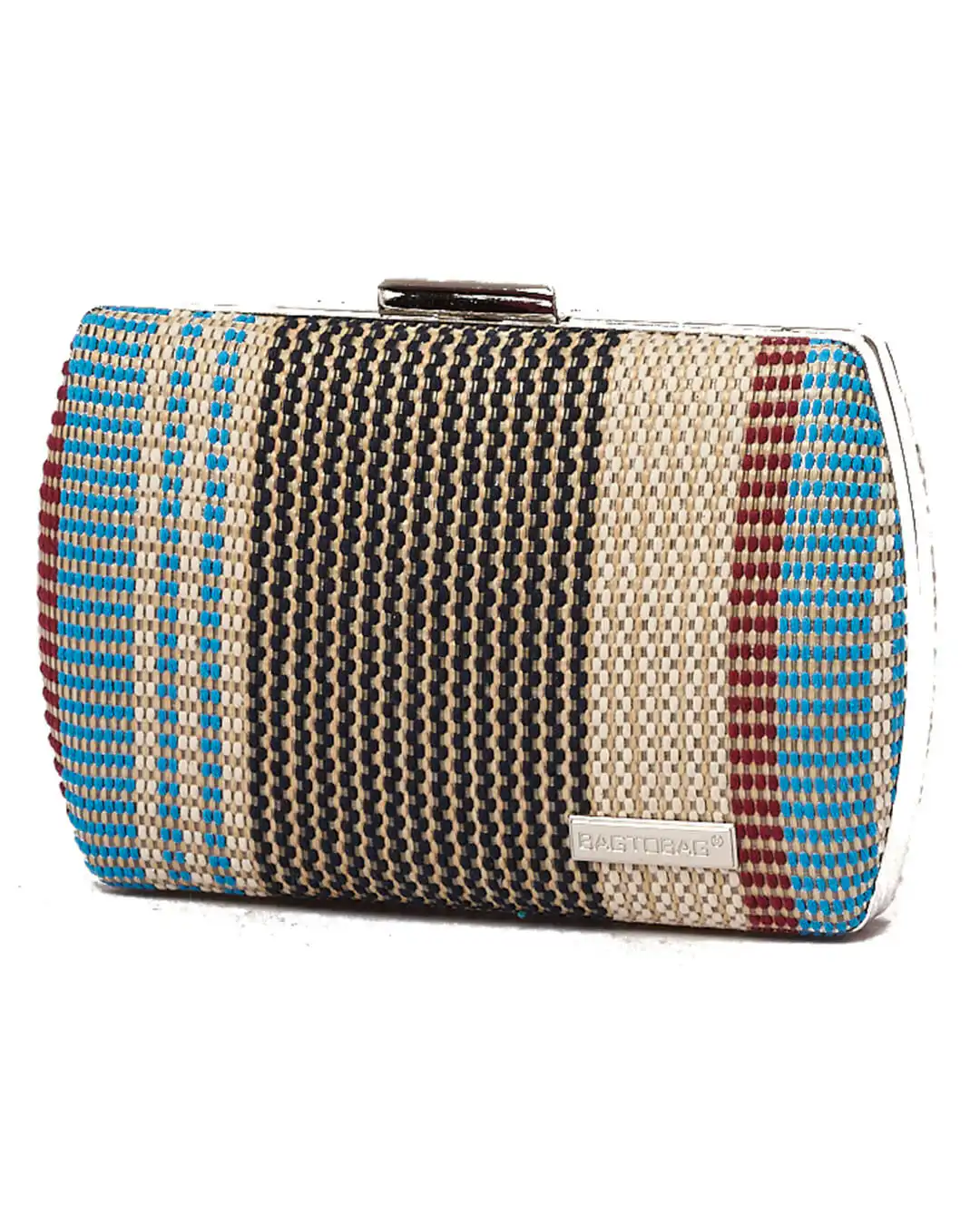 Ψάθινο τσαντάκι clutch -21897 – Μπλέ