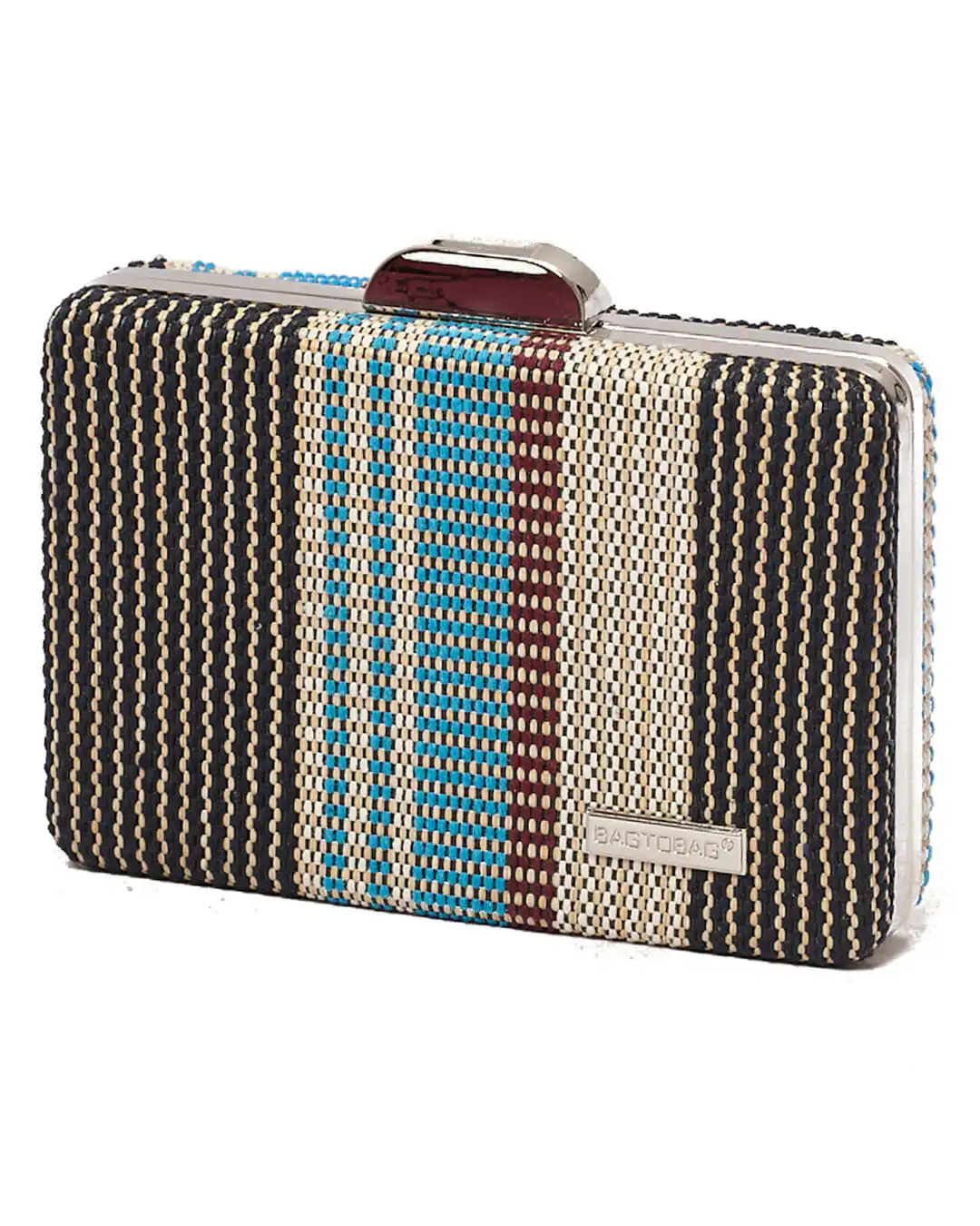 Ψάθινο τσαντάκι clutch -21896 – Μπλέ