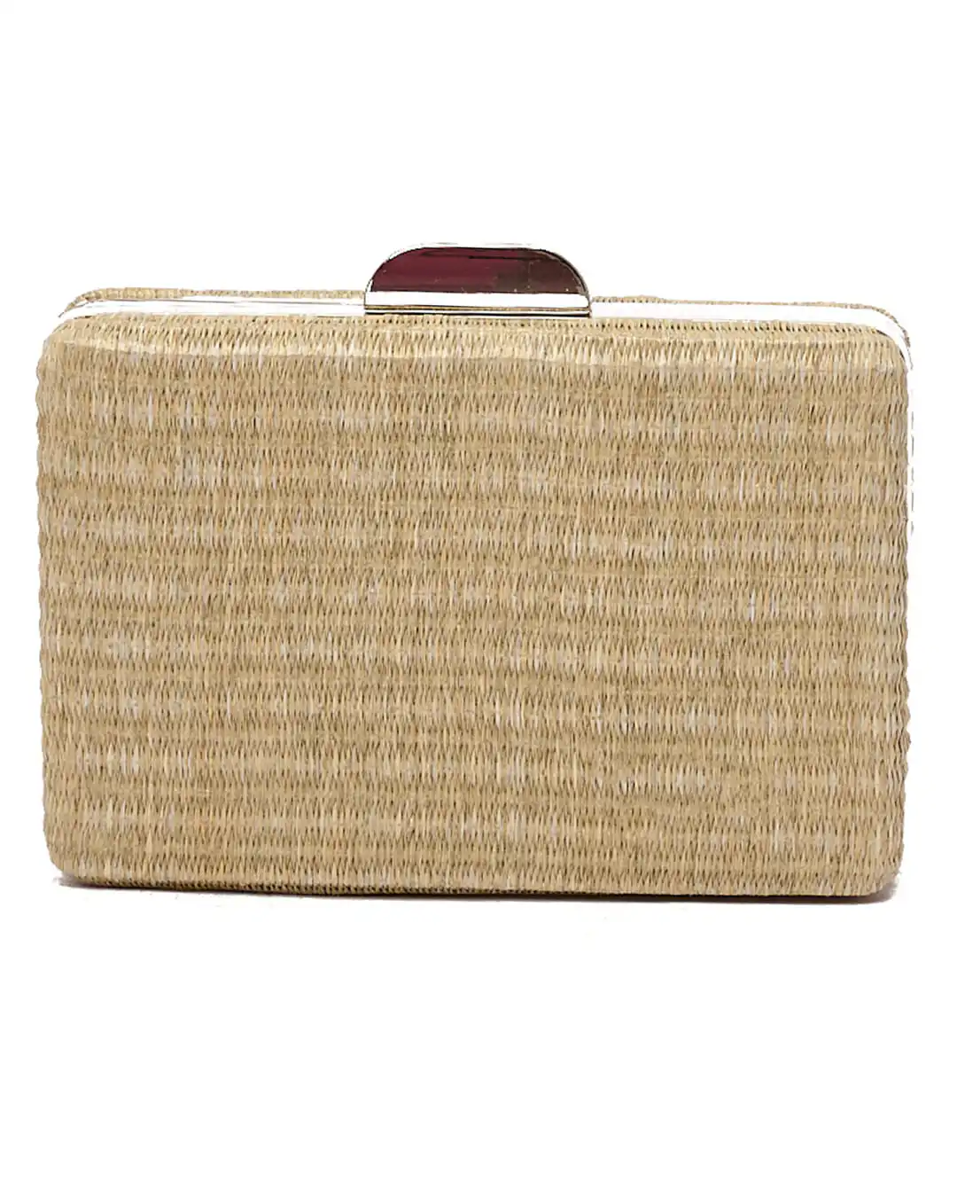 Ψάθινο τσαντάκι clutch -21896 - Μπέζ