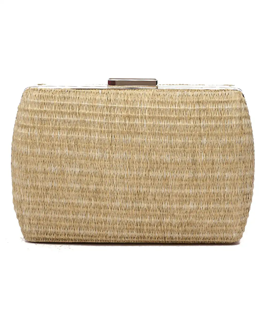 Ψάθινο τσαντάκι clutch -21897 - Μπέζ