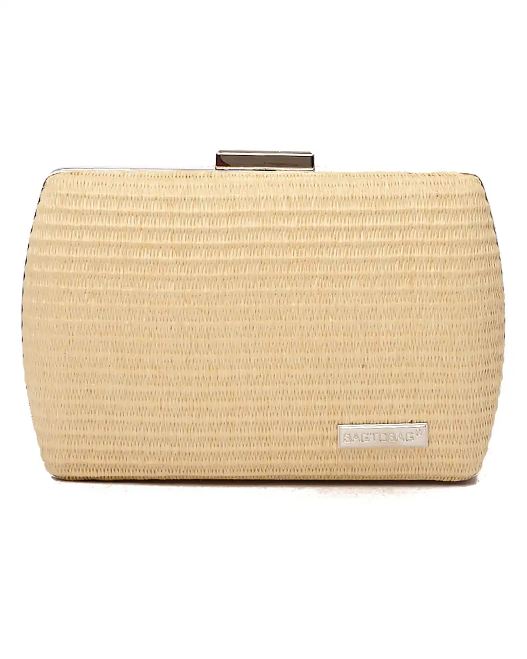 Ψάθινο τσαντάκι clutch -21897 – Ανοιχτό Μπέζ