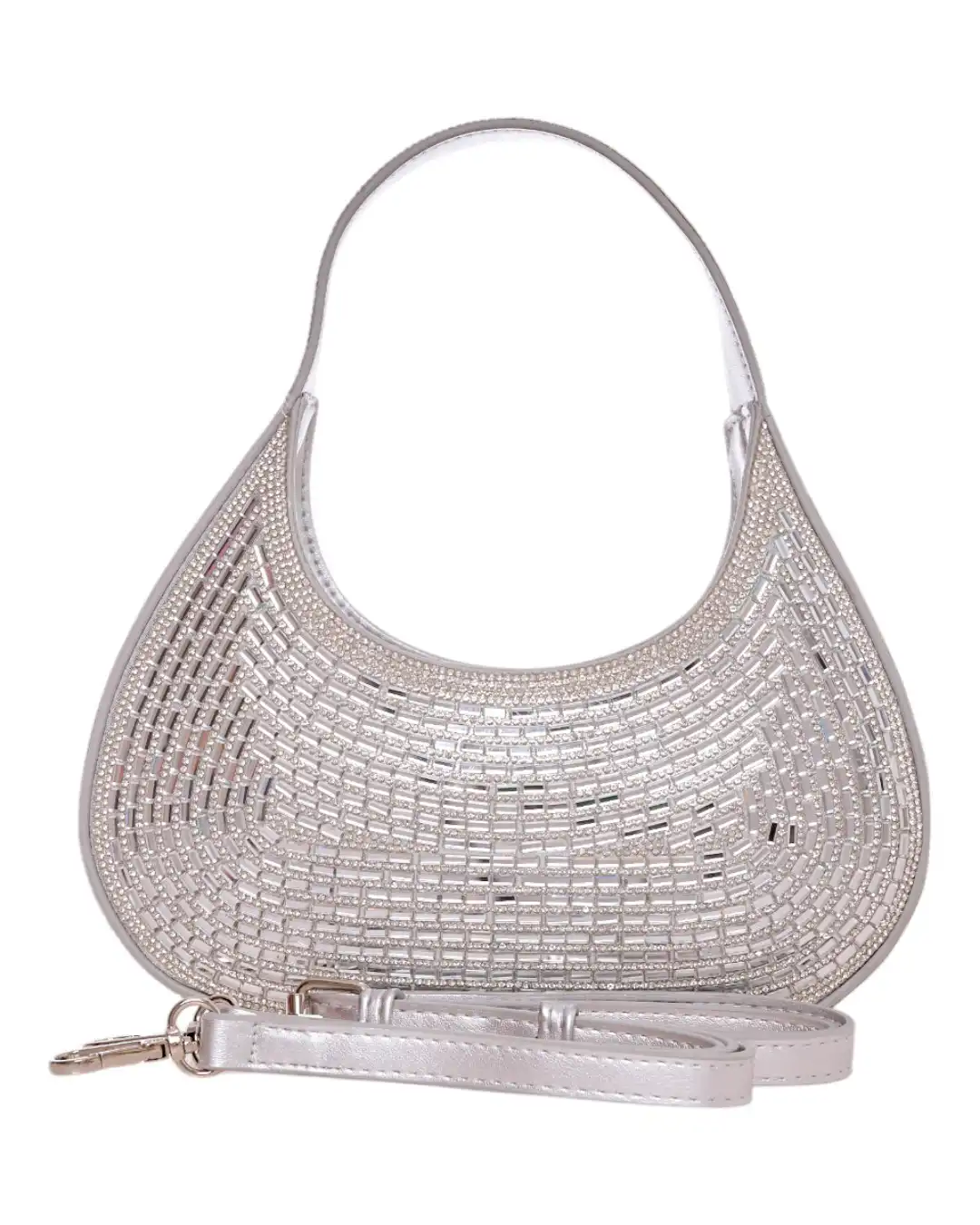 Τσάντα φάκελος clutch MD2406 - Ασημί