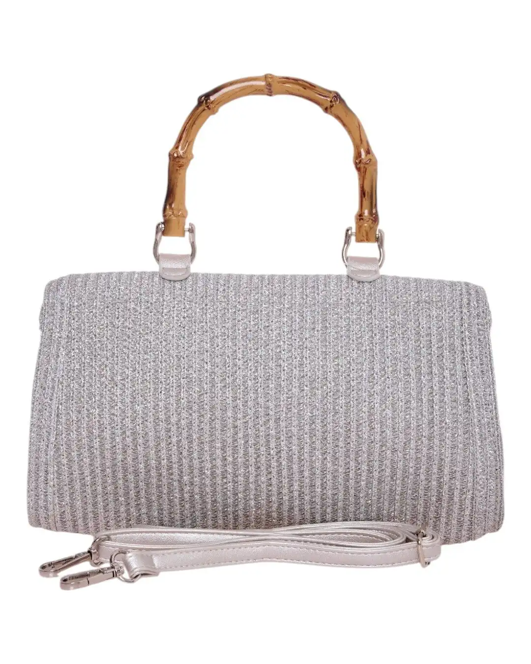 Ψάθινος φάκελος XY-2517 - Ασημί