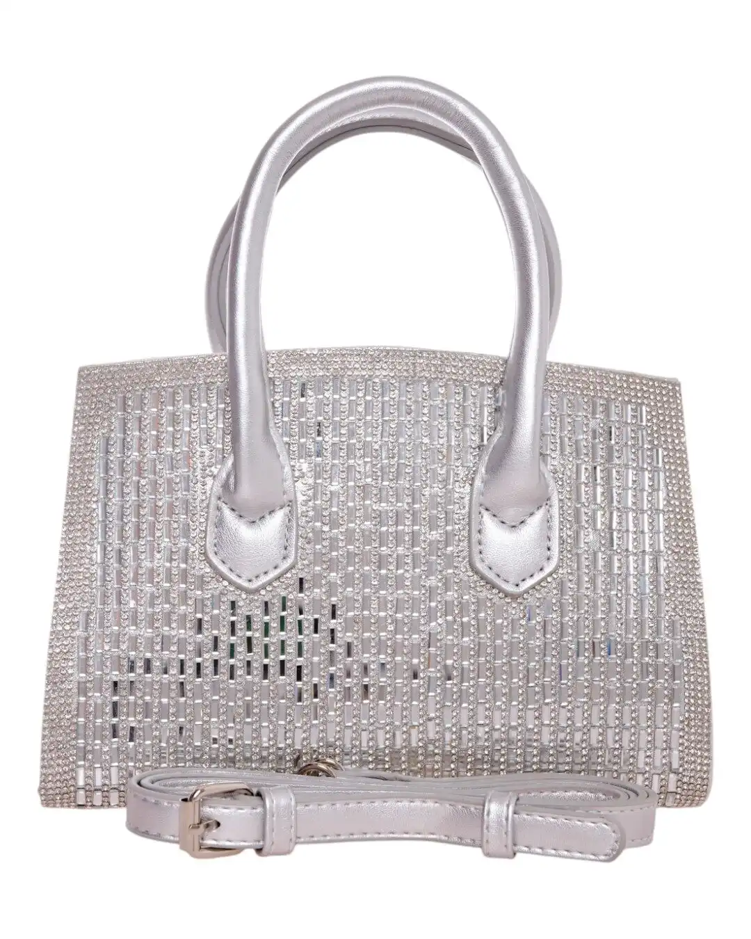 Τσάντα φάκελος clutch MD2402 - Ασημί