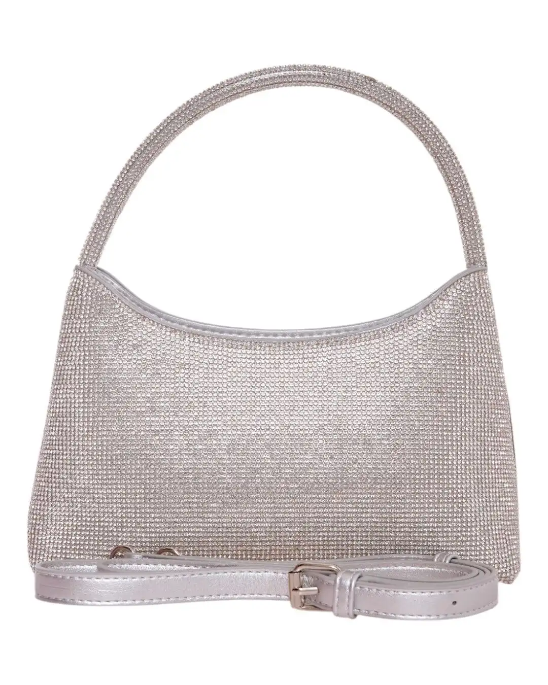 Τσάντα φάκελος clutch MD2407 - Ασημί