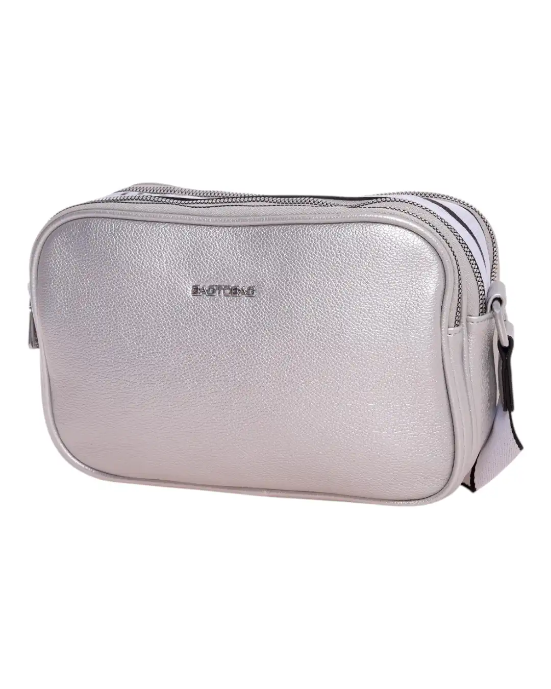 Τσάντα χιαστί KX8062 – Ασημί Τσάντα χιαστί KX8062 – Ασημί