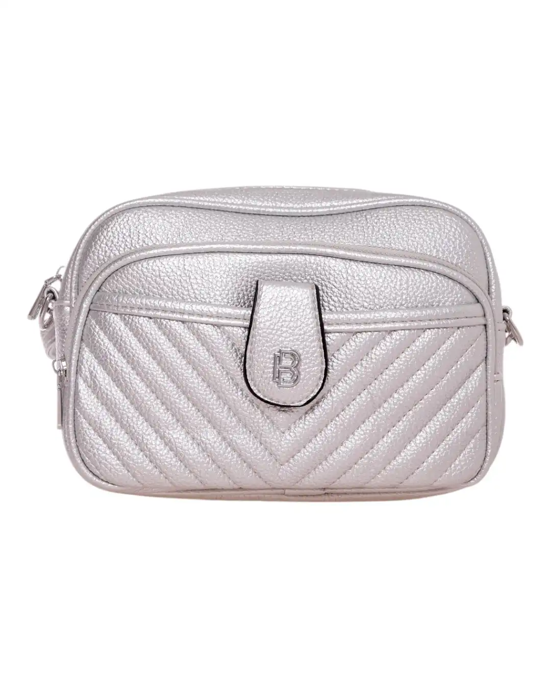 Τσάντα χιαστί ZL-2911 – Ασημί