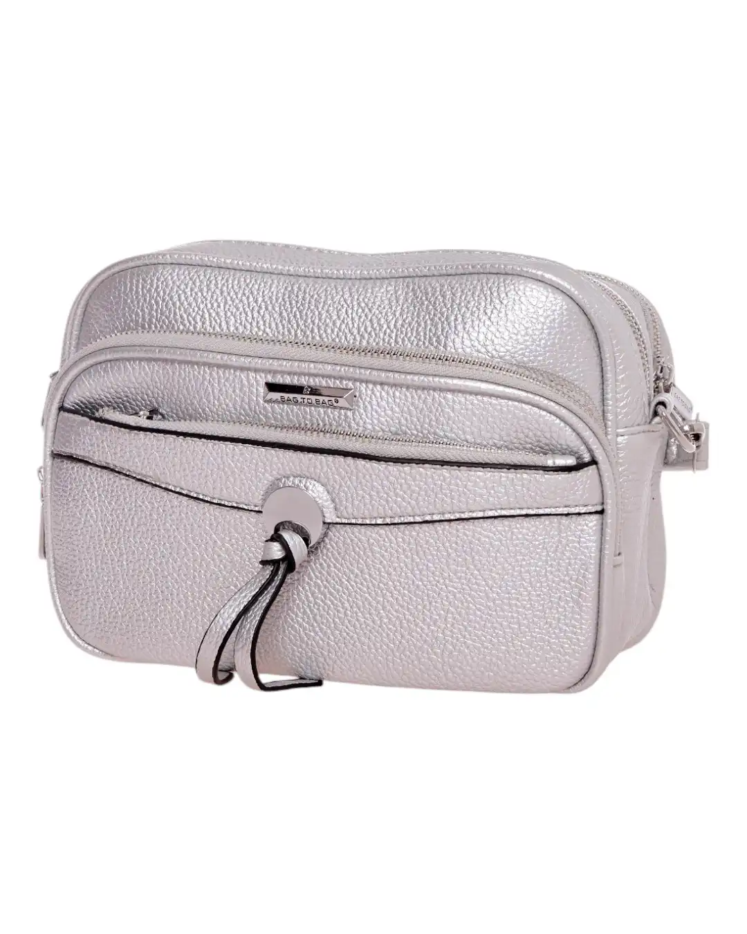 Τσάντα χιαστί ZL-2912 – Ασημί