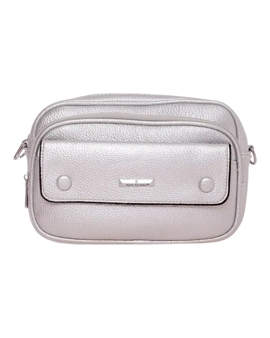 Τσάντα χιαστί ZL-2910 – Ασημί