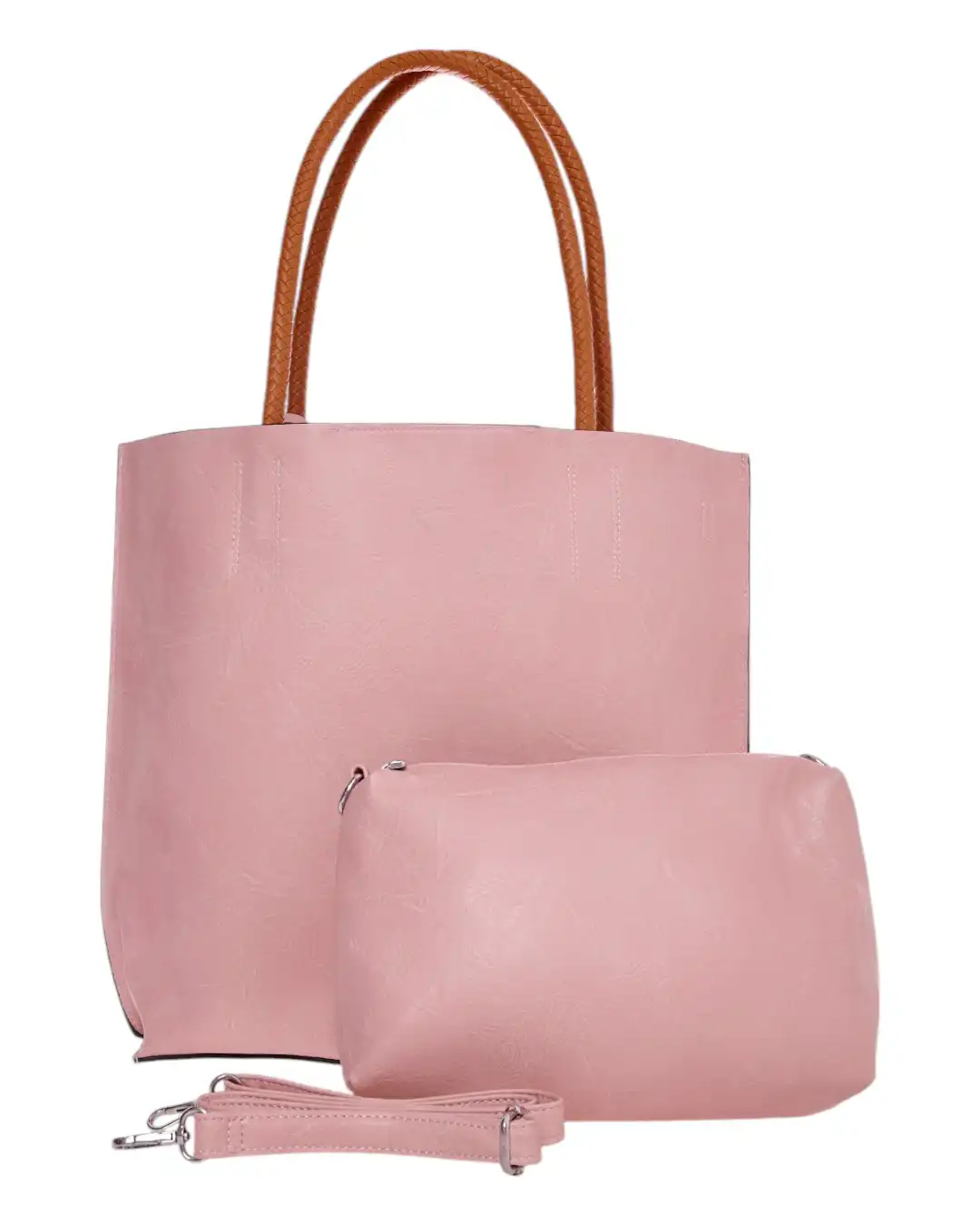 Τσάντα ώμου με νεσεσέρ - KX8061 - Ρόζ