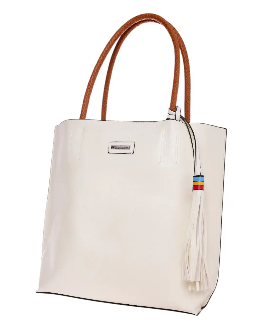 Τσάντα ώμου με νεσεσέρ – KX8061 – Ασπρο