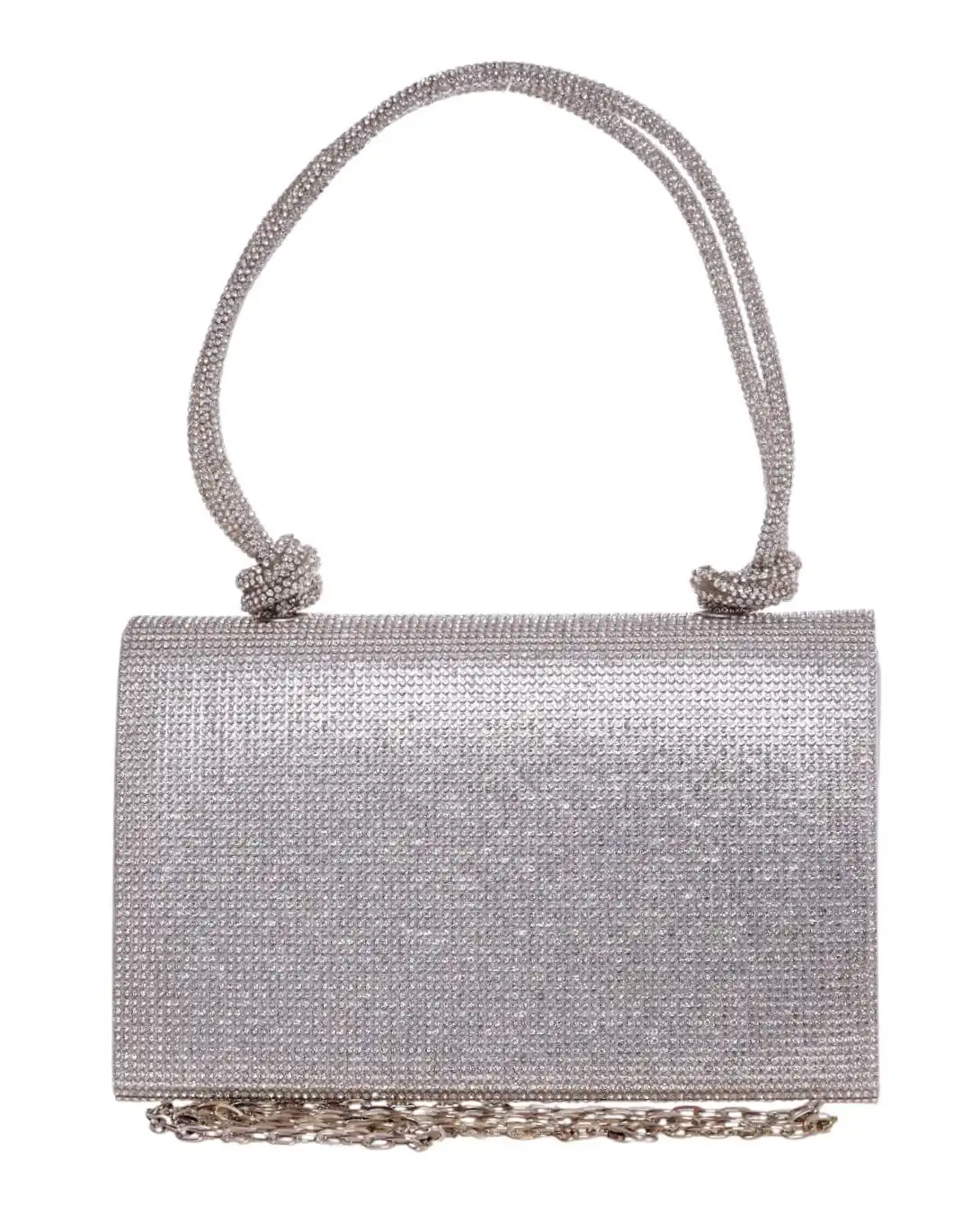 Τσάντα φάκελος clutch CK-6068 - Ασημί