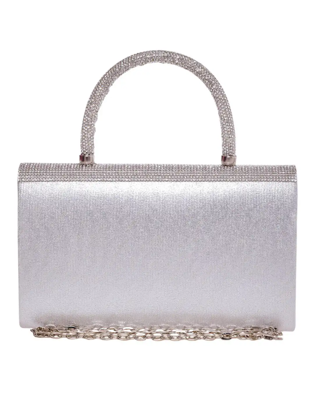 Τσάντα φάκελος clutch CK-6066 - Ασημί