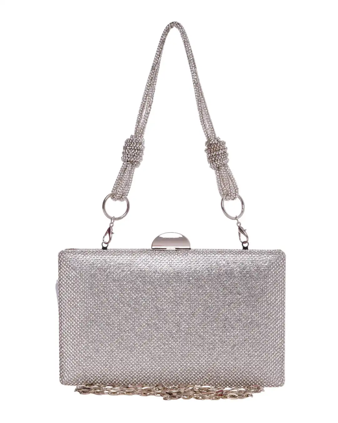 Τσάντα φάκελος clutch CK-6071 - Ασημί