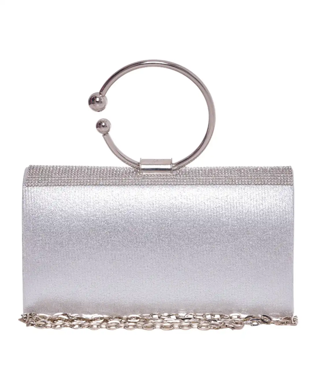 Τσάντα φάκελος clutch CK-6067 - Ασημί