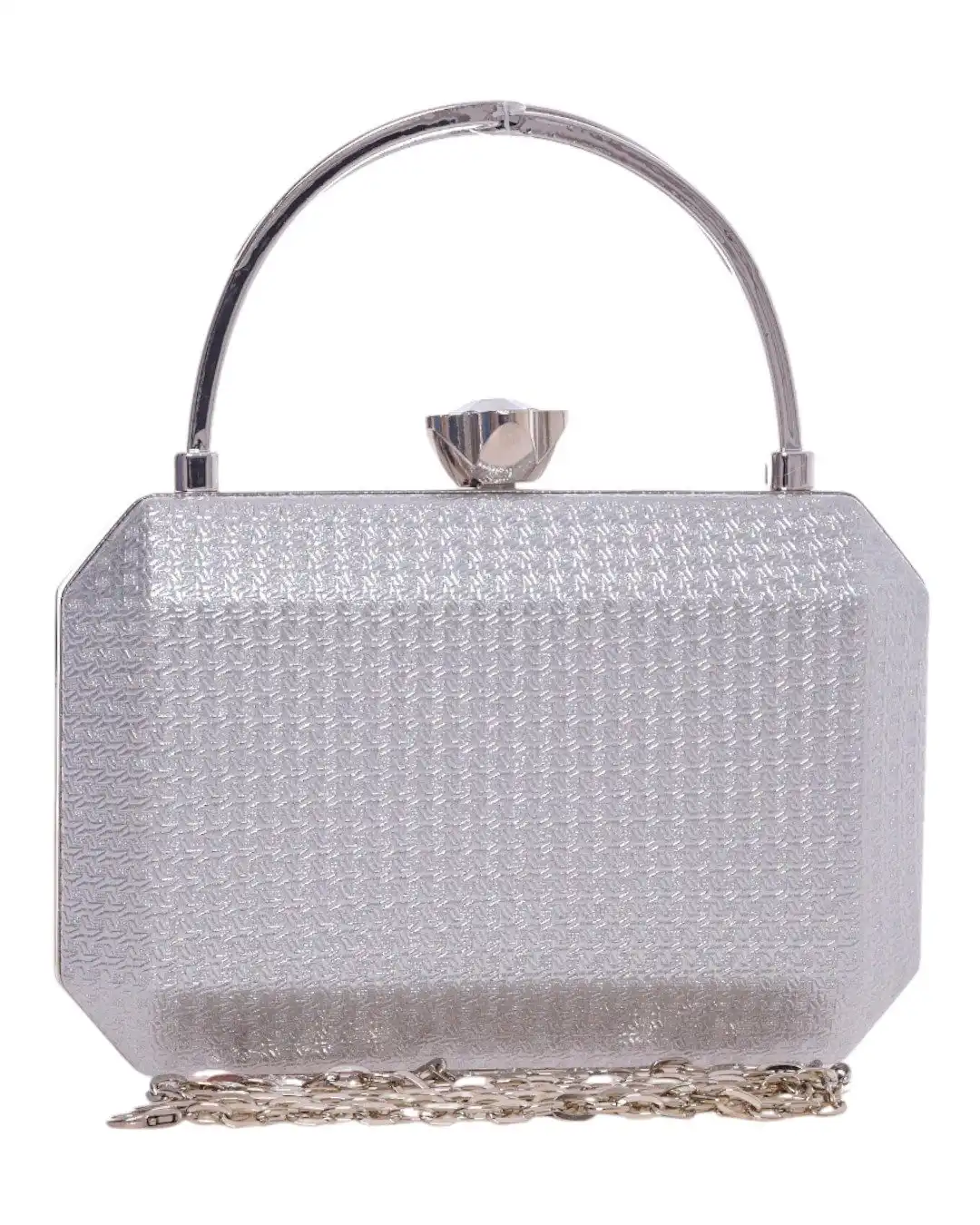 Τσάντα φάκελος clutch CK-6073 - Ασημί