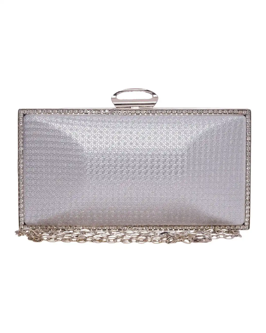 Τσάντα φάκελος clutch CK-6051 - Ασημί