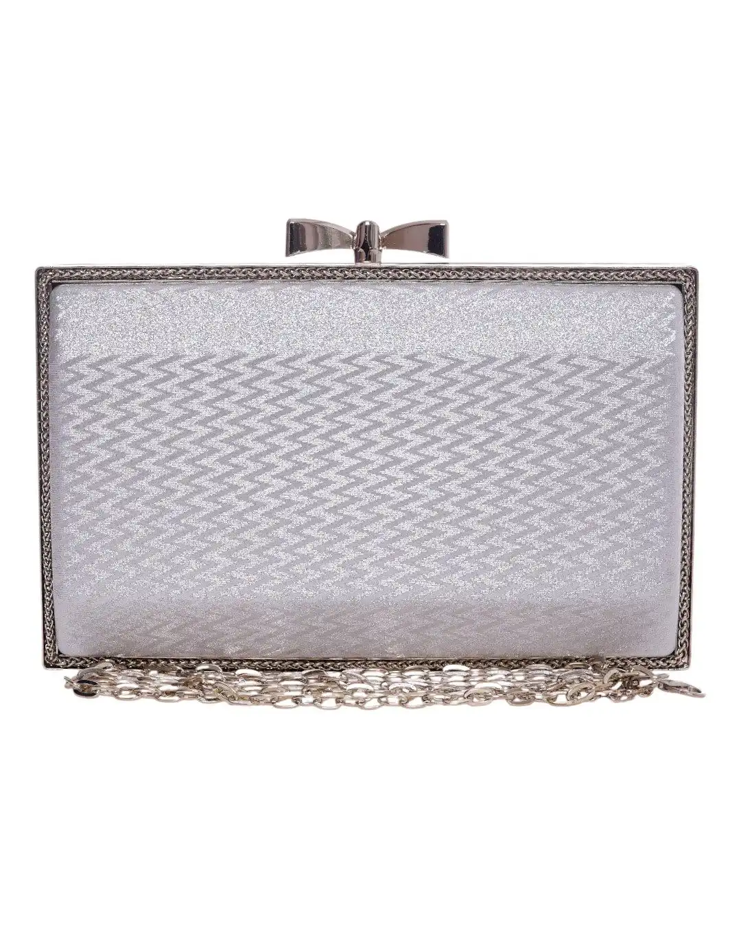 Τσάντα φάκελος clutch CK-6057 - Ασημί