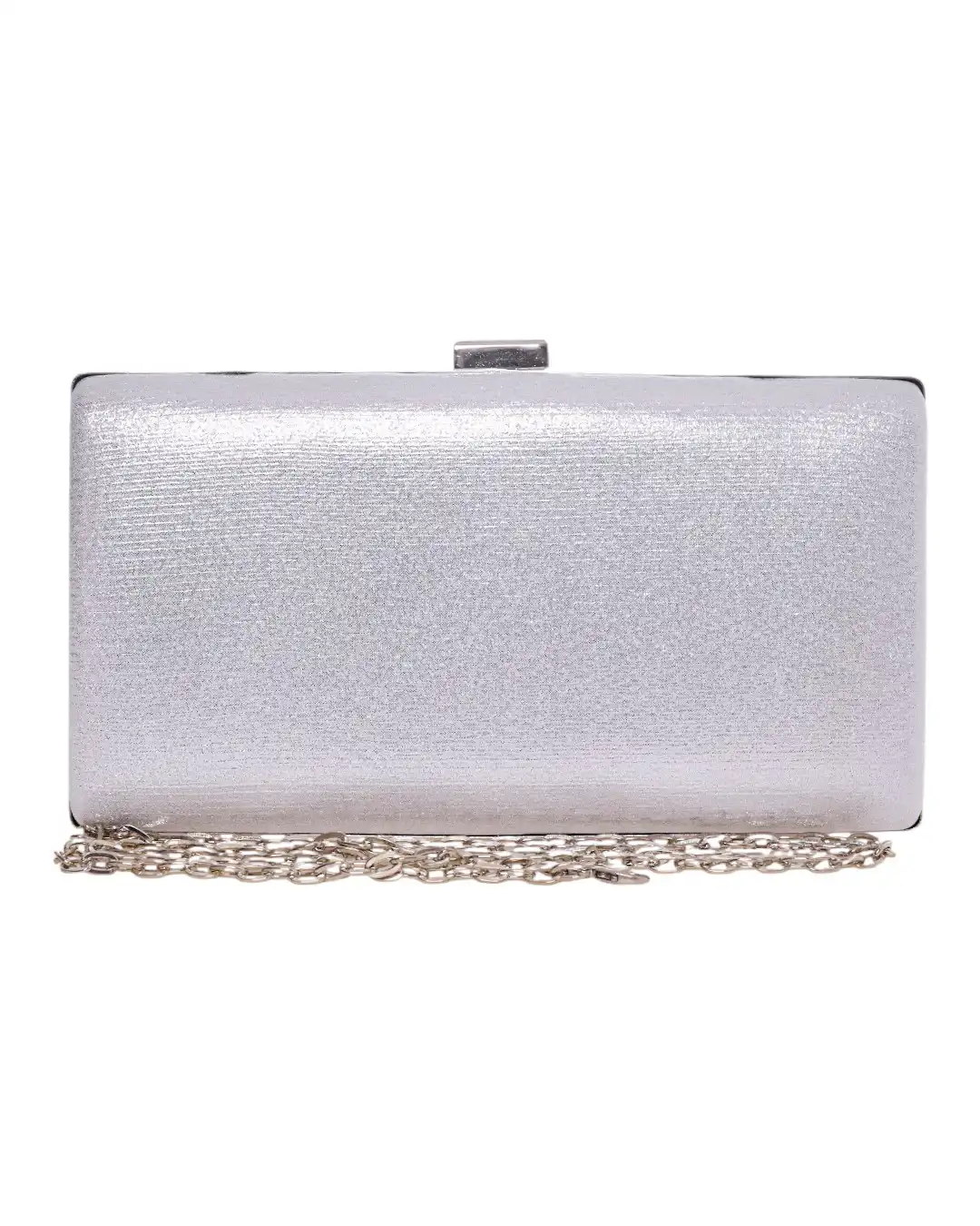Τσάντα φάκελος clutch CK-6058 - Ασημί