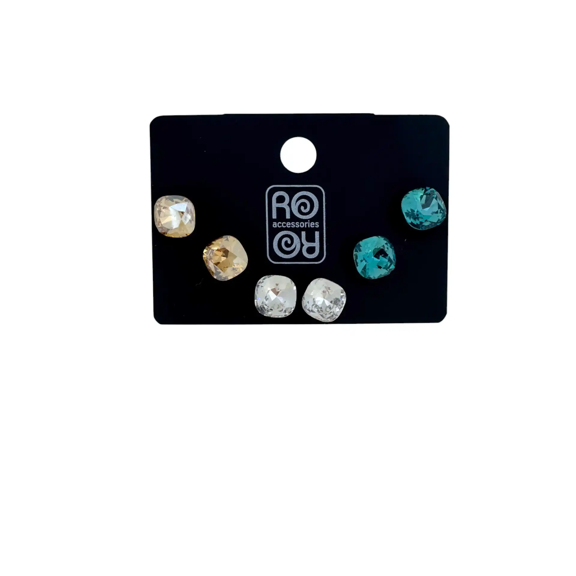 Σκουλαρίκια αυτιών 8mm strass σετ 3 ζευγη