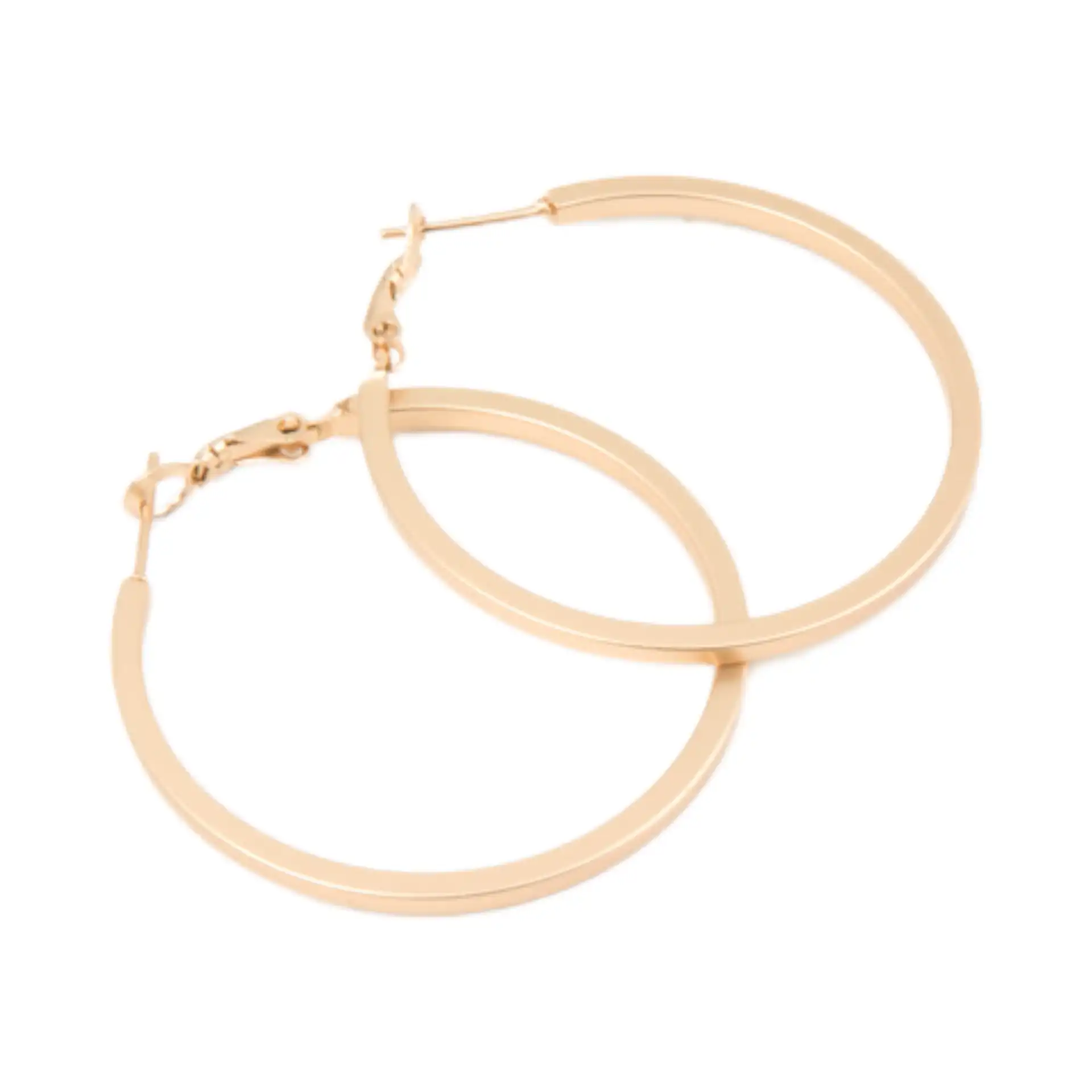 Σκουλαρίκι Κρίκος ματ χρυσός 40 mm Σκουλαρίκι Κρίκος ματ χρυσός 40 mm