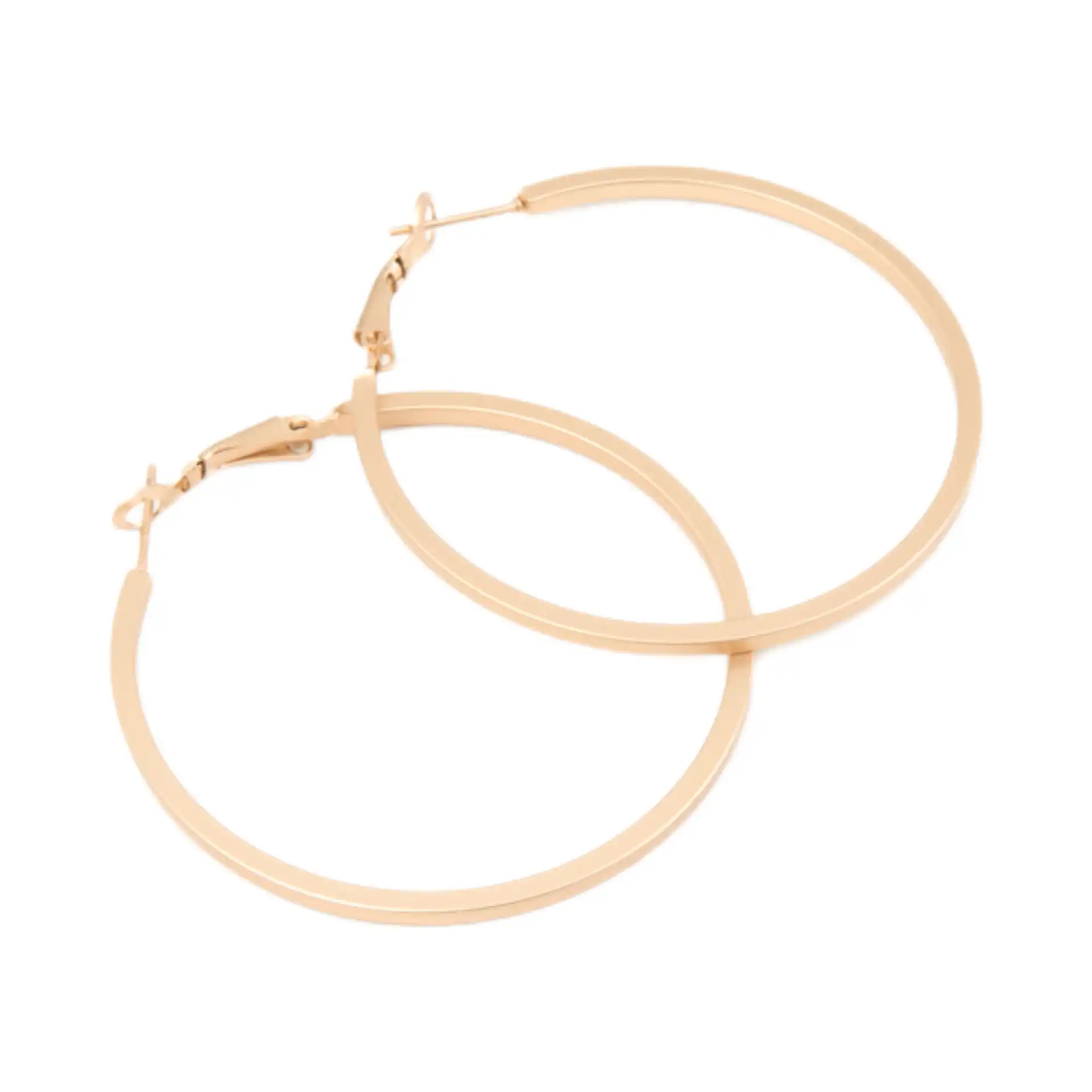 Σκουλαρίκι Κρίκος ματ χρυσός 50 mm Σκουλαρίκι Κρίκος ματ χρυσός 50 mm