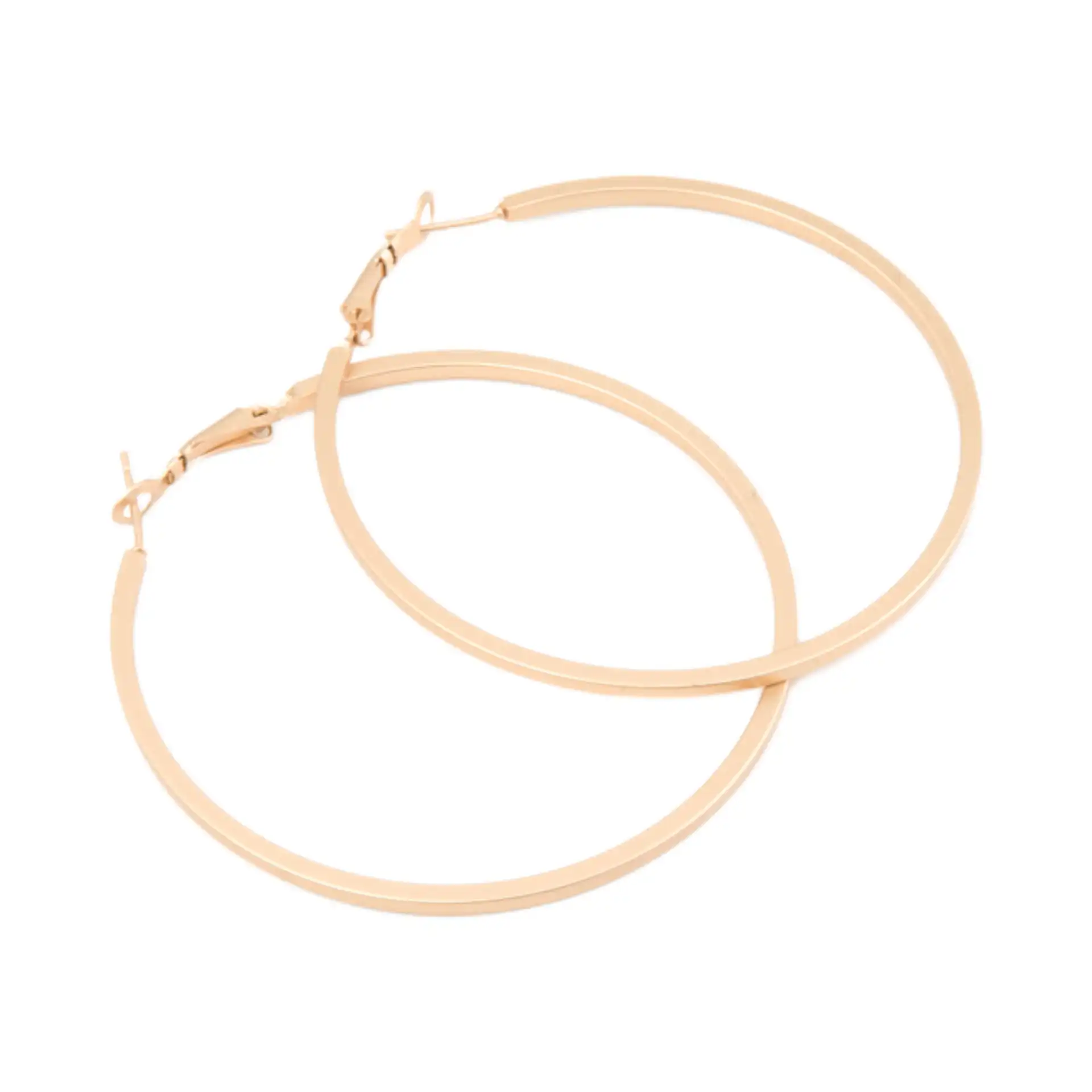 Σκουλαρίκι Κρίκος ματ χρυσός 60 mm Σκουλαρίκι Κρίκος ματ χρυσός 60 mm