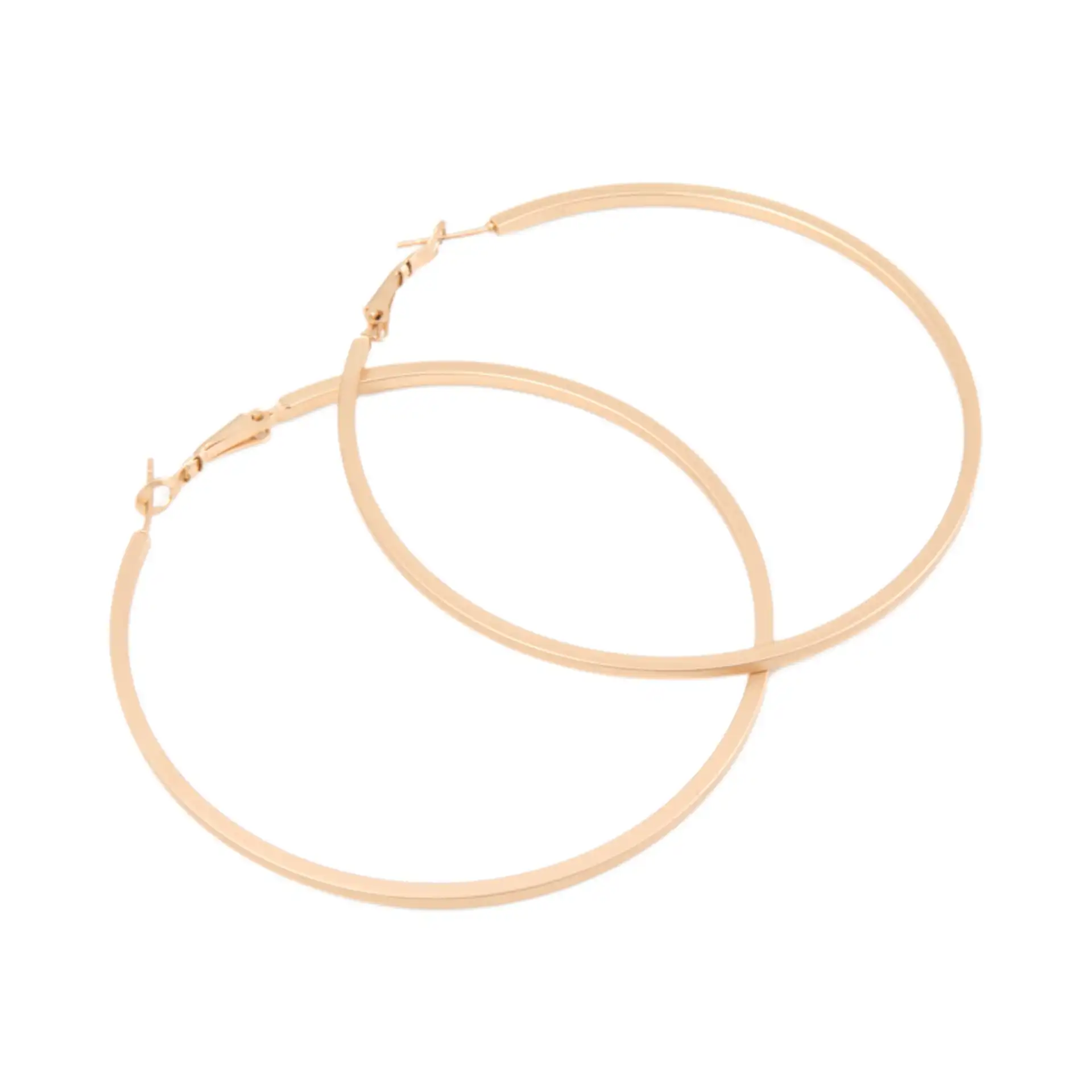 Σκουλαρίκι Κρίκος ματ χρυσός 70 mm Σκουλαρίκι Κρίκος ματ χρυσός 70 mm