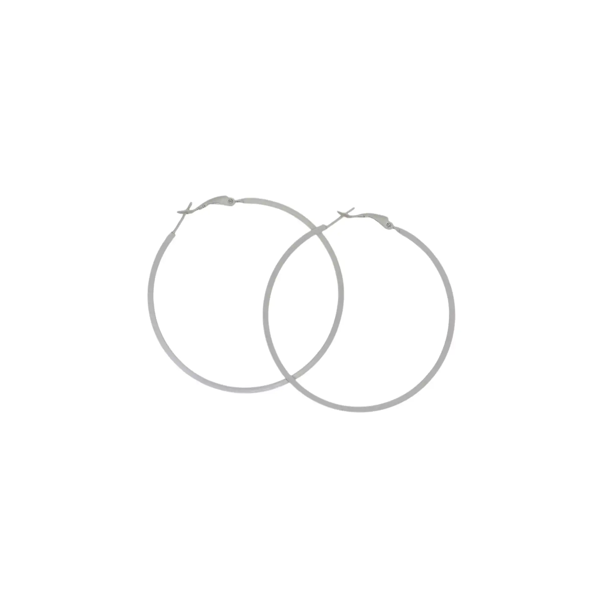 Σκουλαρίκια αυτιών κρίκοι ματ ασημί 60mm Σκουλαρίκια αυτιών κρίκοι ματ ασημί 60mm
