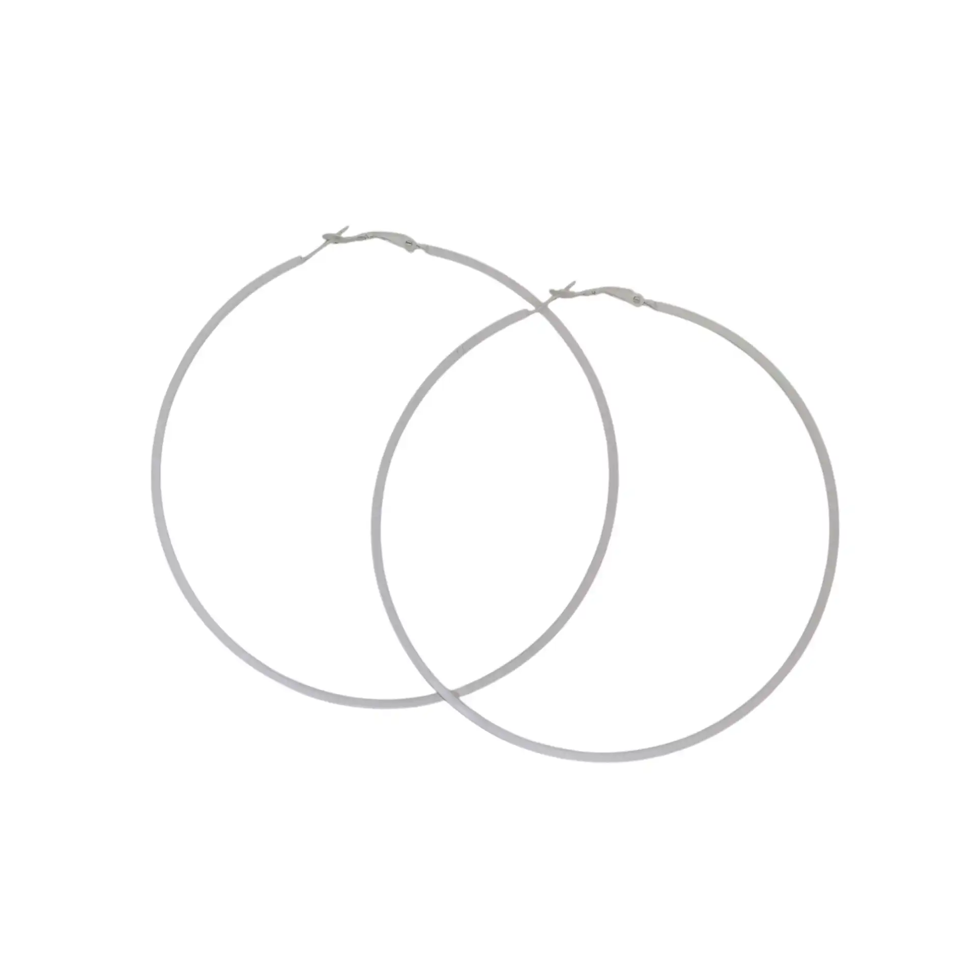 Σκουλαρίκια αυτιών κρίκοι ματ ασημί 90mm Σκουλαρίκια αυτιών κρίκοι ματ ασημί 90mm