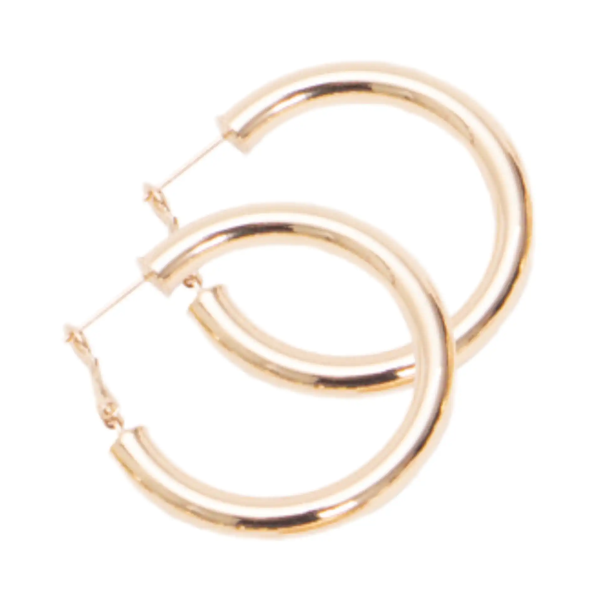 Σκουλαρίκι Κρίκος χρυσός 40 mm Σκουλαρίκι Κρίκος χρυσός 40 mm