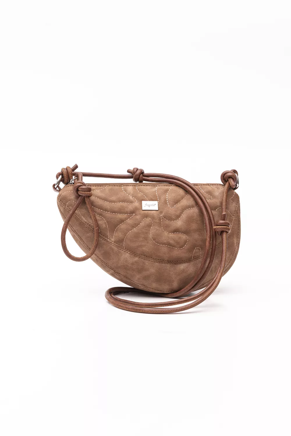 Τσάντα ώμου και χειρός μαλακή με ιδιαίτερη γραμμή με puffy γαζιά.