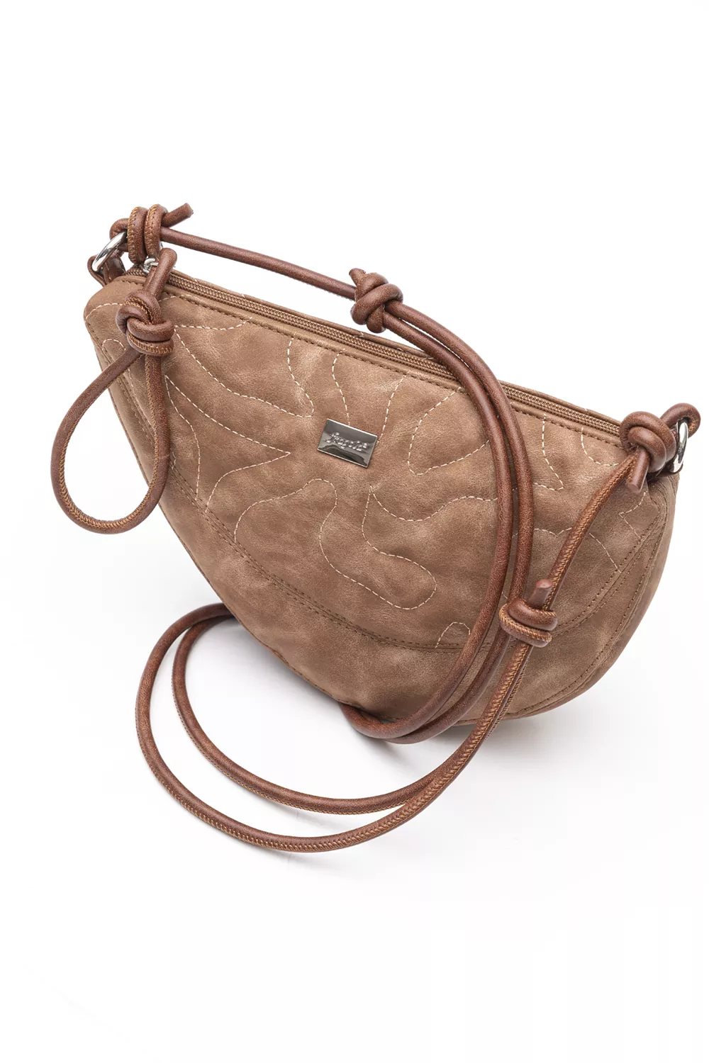 Τσάντα ώμου και χειρός μαλακή με ιδιαίτερη γραμμή με puffy γαζιά.