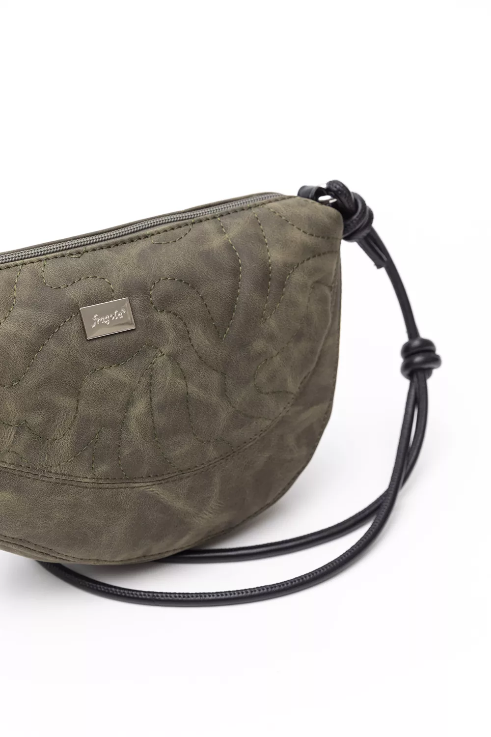 Τσάντα ώμου και χειρός μαλακή με ιδιαίτερη γραμμή με puffy γαζιά.