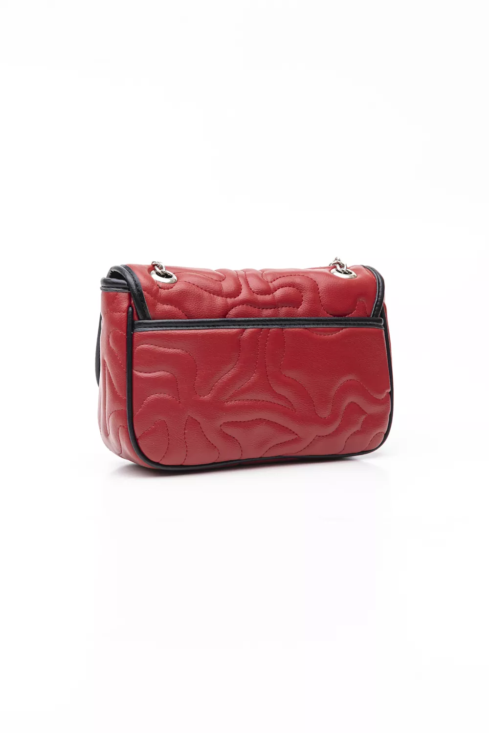 Τσάντα με αλυσίδα και καπάκι με μεταλλικό κλείσιμο με puffy κυματοειδή γαζιά