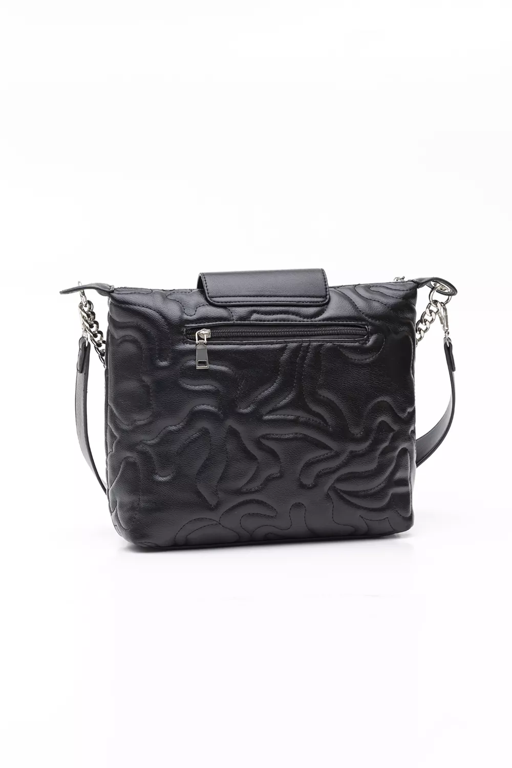 Πολυμορφική τσάντα μεσαίου μεγέθους με κυματοειδή γαζιά.