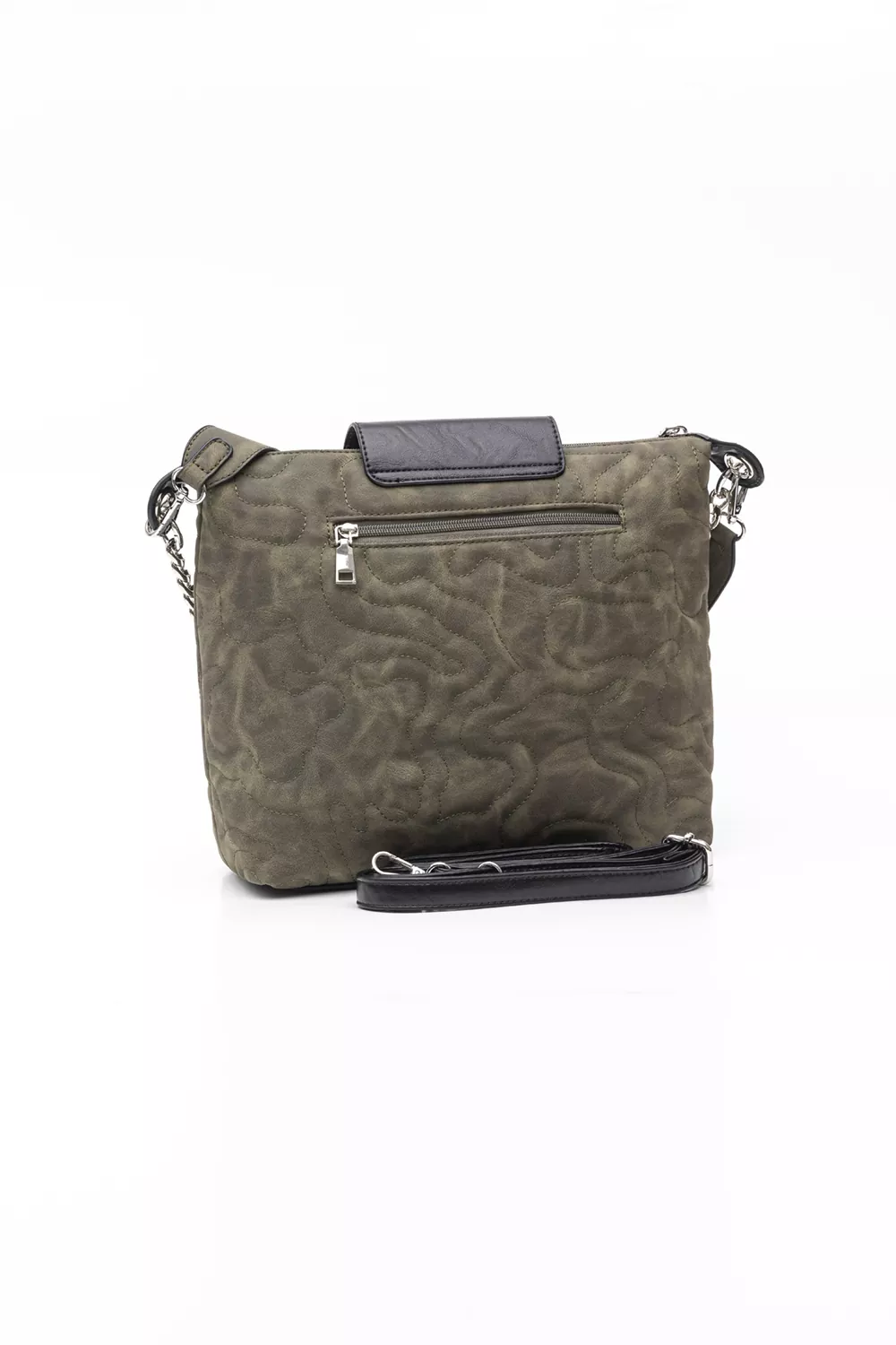 Πολυμορφική τσάντα μεσαίου μεγέθους με κυματοειδή γαζιά.