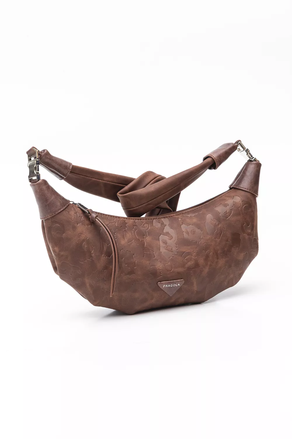 Χιαστί τσάντα croissant με print