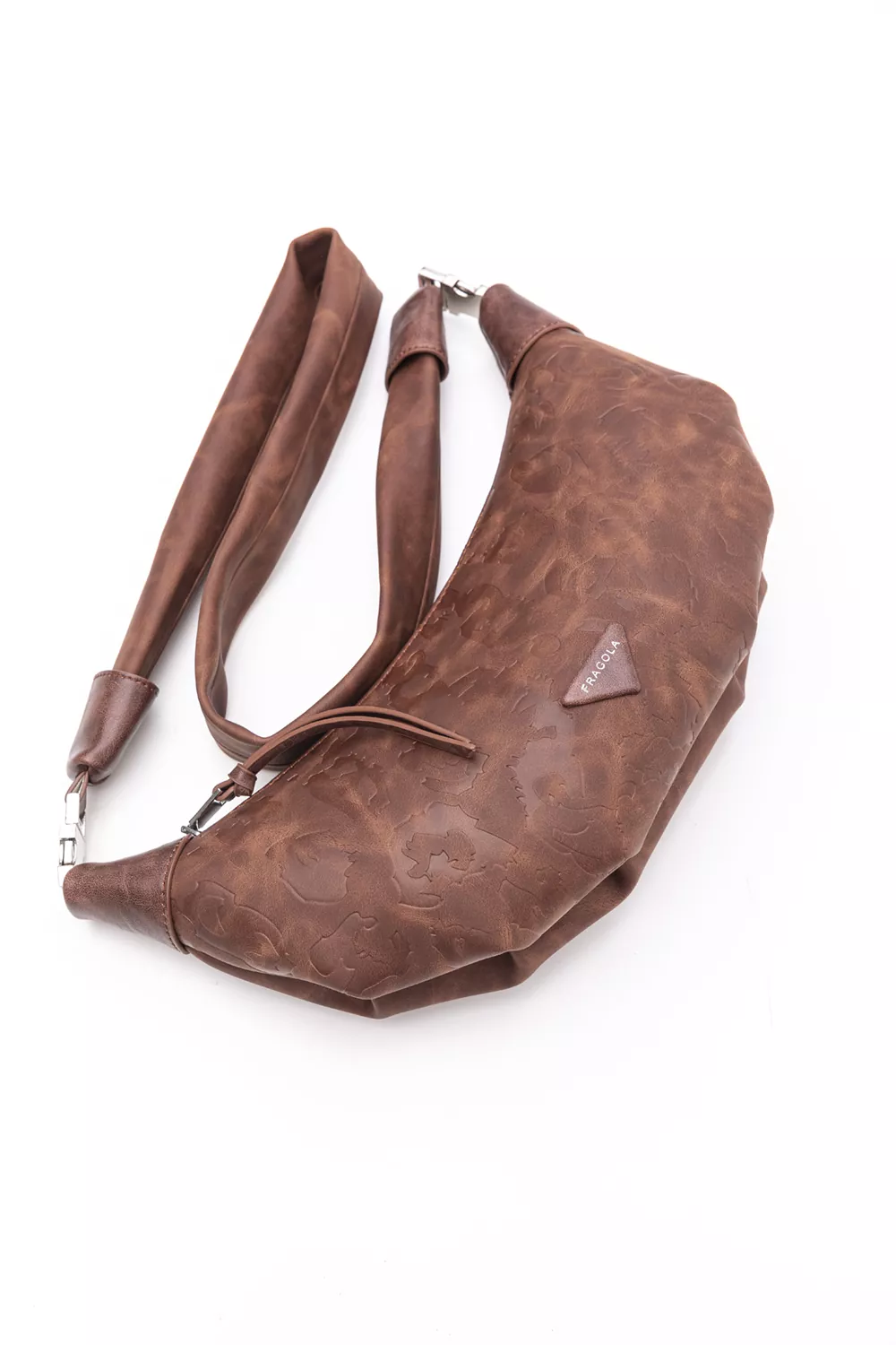 Χιαστί τσάντα croissant με print