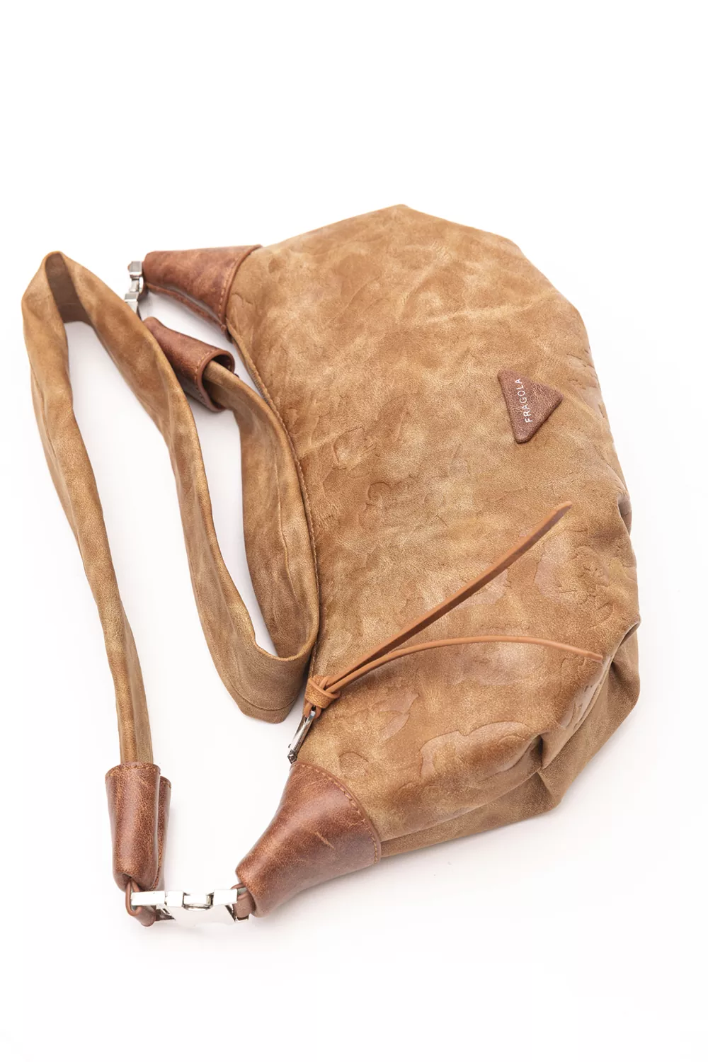 Χιαστί τσάντα croissant με print