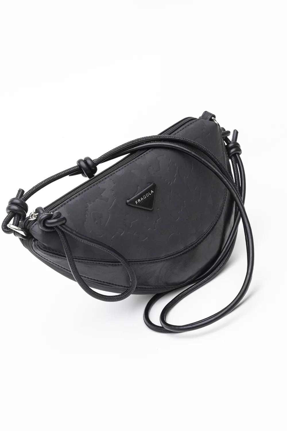 Τσάντα ώμου και χειρός με ιδιαίτερη γραμμή με print