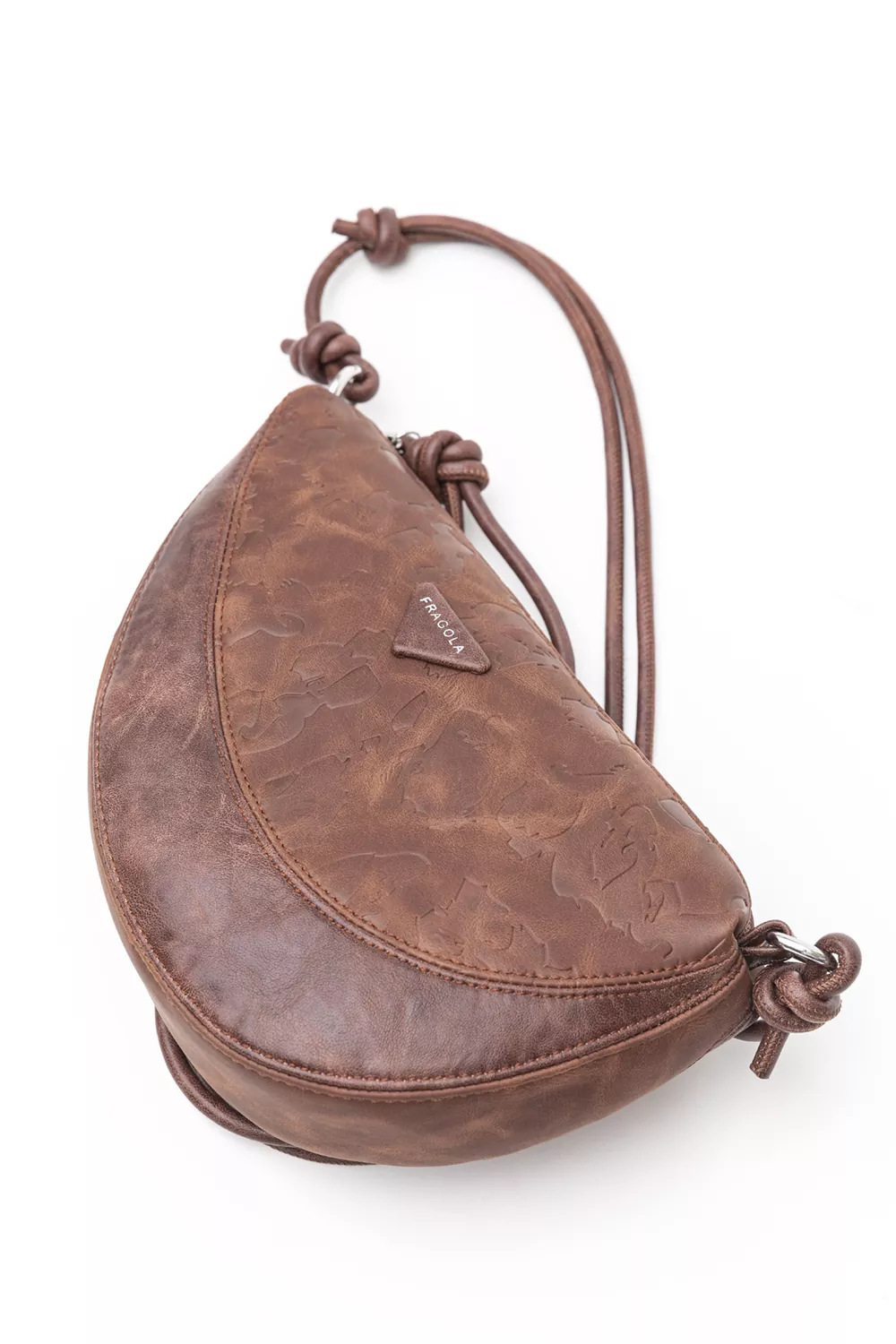 Τσάντα ώμου και χειρός με ιδιαίτερη γραμμή με print