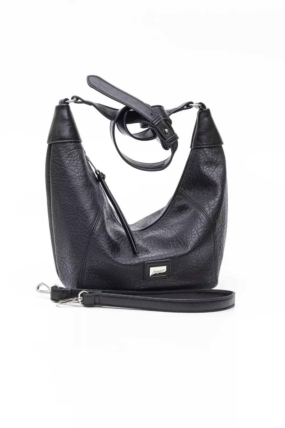 Τσάντα μεσαίου μεγέθους ώμου και χιαστί με ανάγλυφη υφή