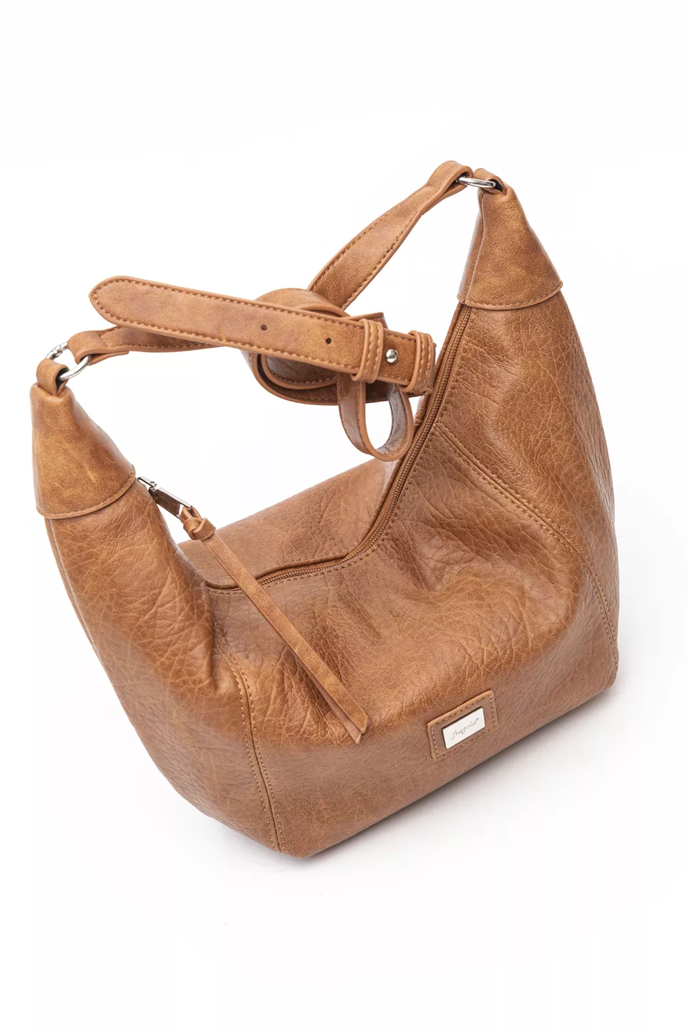 Τσάντα μεσαίου μεγέθους ώμου και χιαστί με ανάγλυφη υφή